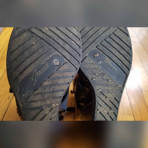 Guess Black Wedge Sneakers with Buckles - Picture 8 of 8